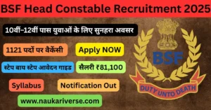 BSF Head Constable Recruitment 2025 Official Notification
