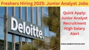 Freshers Hiring 2025: Junior Analyst Jobs Junior Analyst (FinCrime/AML)