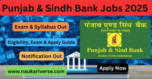 Punjab and Sindh Bank Recruitment 2025 notification for Local Bank Officer