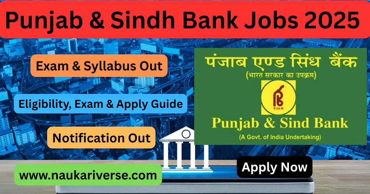 Punjab and Sindh Bank Recruitment 2025 Apply Online